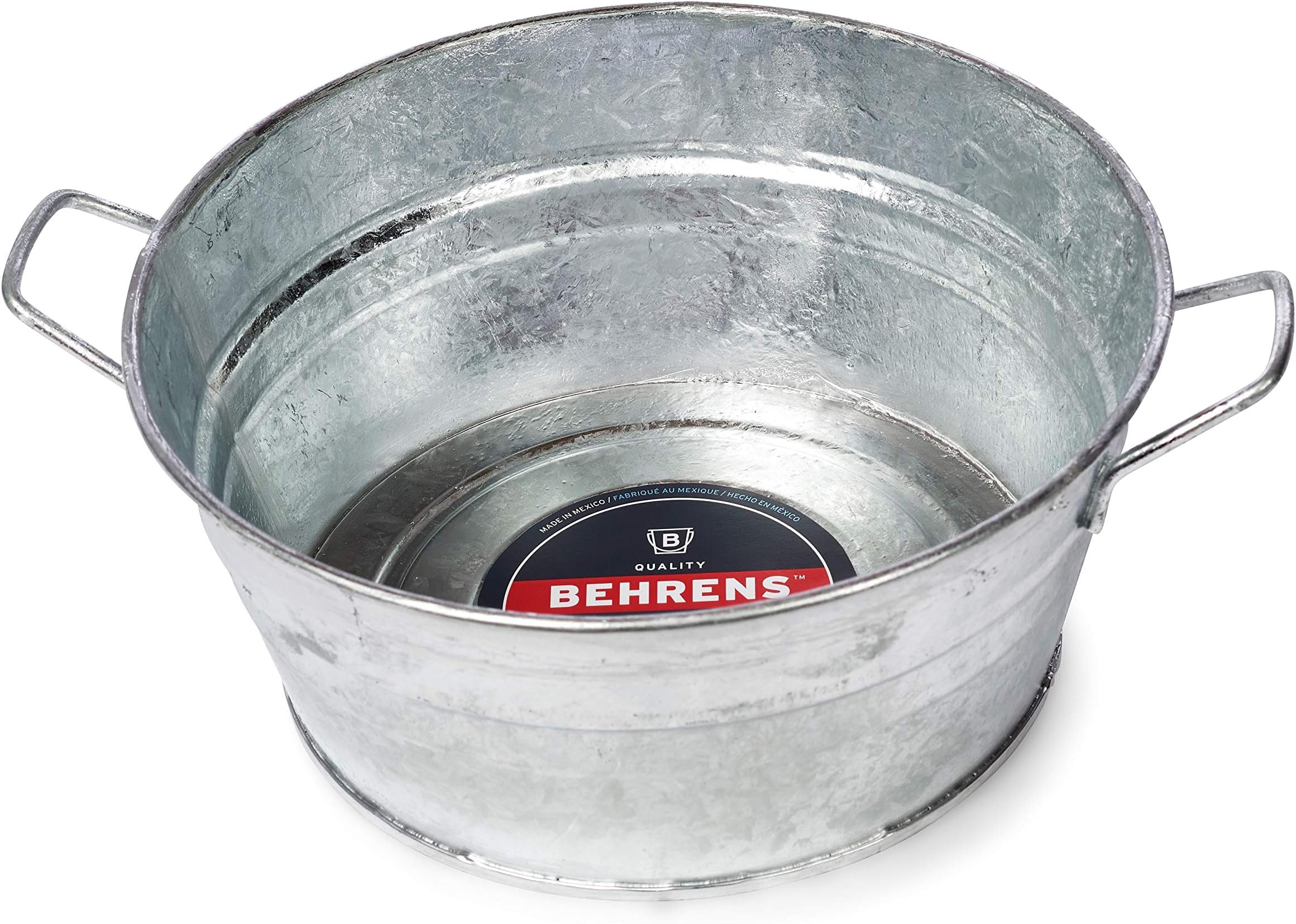 Behrens 6VMT Vintage Steel Mini Tub with Fixed Handles, 6 quart