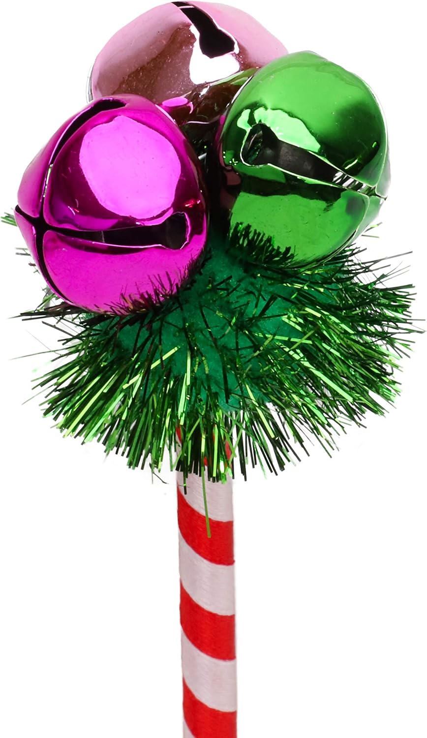 Toyland® Jingle Bells Christmas Pens - Pack of 6 - Novelty Stocking Fillers, Black, 1 count (Pack of 6) - Image 3