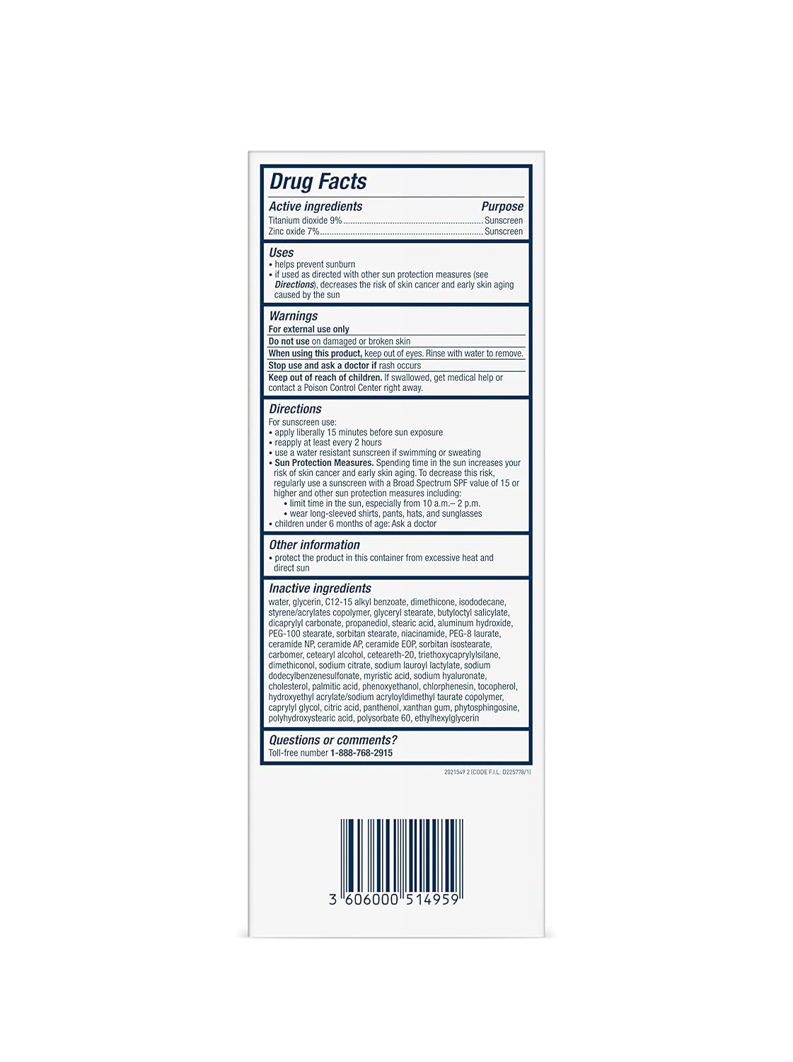 Cerave 100% Mineral Sunscreen SPF 50 | Face Sunscreen with Zinc Oxide & Titanium Dioxide for Sensitive Skin | 2.5 oz, 1 Pack: Beauty