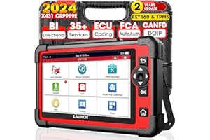 LAUNCH X431 CRP919E Elite OBD2 Scanner, 2024 Bidirectional Scan Tool as CRP919EBT, CANFD & DoIP, ECU Coding, 35+ Service, All System Diagnosis, FCA Autoauth, BST360 & TPMS, Crank Relearn,2 Year Update