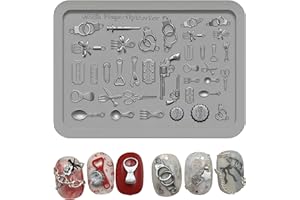 GEHAIWO 3D Tools Nail Mold Silicone Nails Charms Resin Molds Art for Accessories Supplies