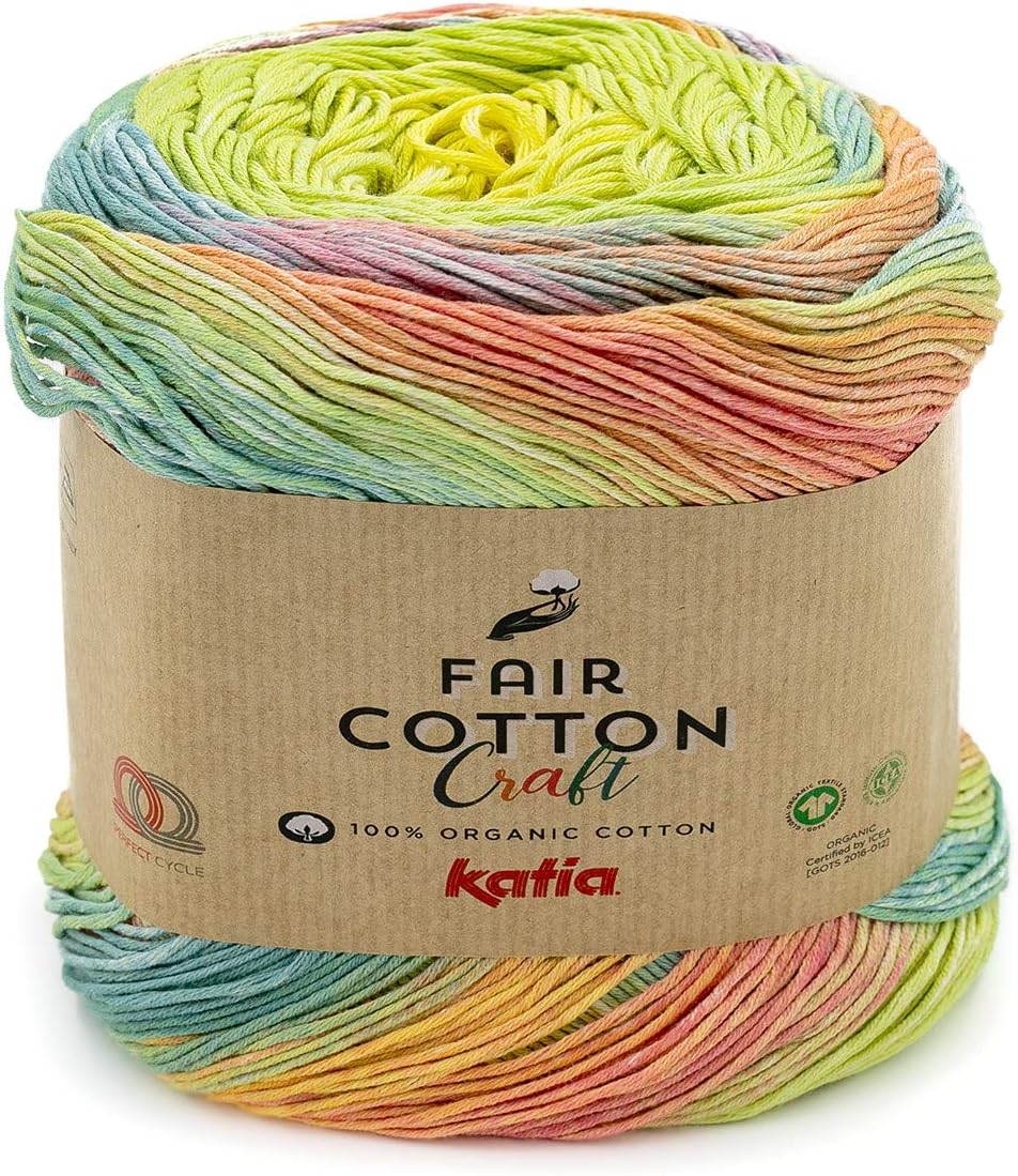 Amazon.de: Fair Cotton Craft Katia Fb. 602, Bobbel Bio Baumwollgarn