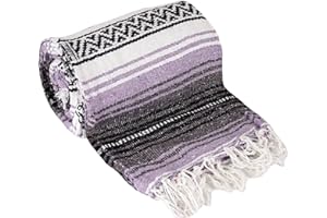 Canyon Creek Authentic Mexican Yoga Falsa Blanket (Light Purple)