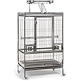 Prevue Pet Products Large Stainless Steel Play Top Bird Cage, Rust Resistant Metal Cage for Birds with Rooftop Ladder and Playtop