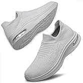 Womens Walking Shoes Slip on Running Shoes Lightweight Workout Gym Shoes Breathable Casual Sneakers