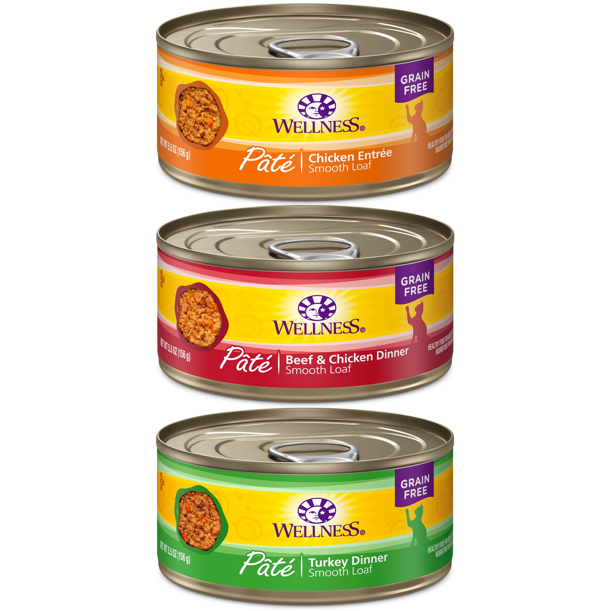 wellness complete health natural grain free wet canned cat food pate recipe chicken pate