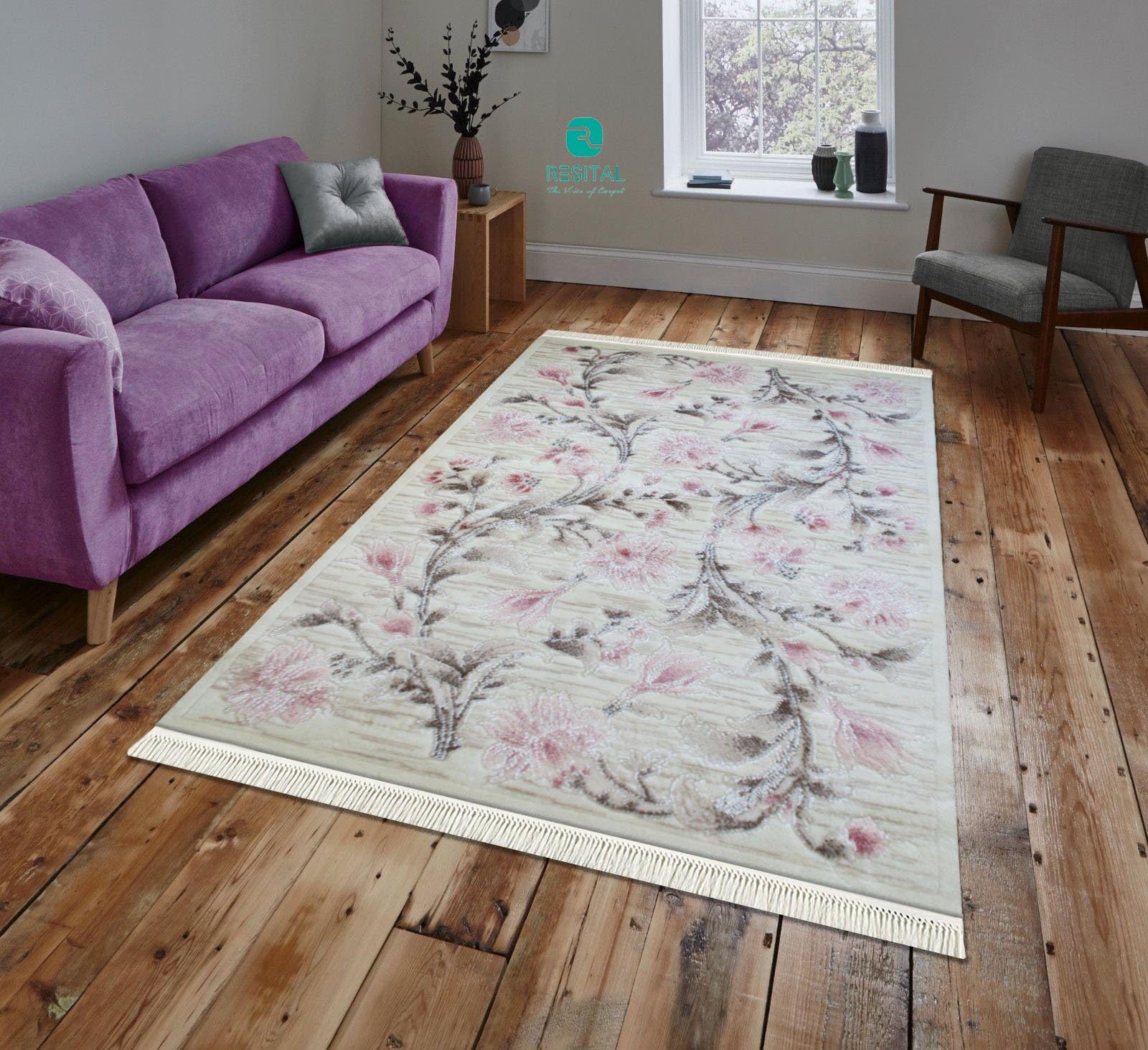 Keymura Runner Rug 80 x 300 cm 11 mm Pile with Matching Franzen Bed Frame in Classic Design