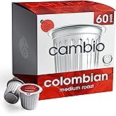 Cambio Roasters Colombian Medium Roast Organic Coffee Pods - The Only Organic Recyclable Aluminum Coffee Pods, Small Batch Roasted, Keurig Compatible, Bold Flavor & Longer Lasting Freshness, 60 Count