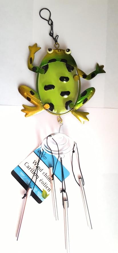 Amazon Com Garden Collection Metal Frog Wind Chime Garden