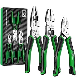 SK 3-Piece Pliers Set, 8-Inch Multi-use Noodle Nose