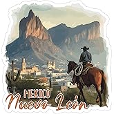 Nuevo León Mexico Sticker 4 Inch - Waterproof Vinyl Decal for Laptop Water Bottle Car Tumbler - Durable Aesthetic Long-Lasting Stickers for Adults ID44990
