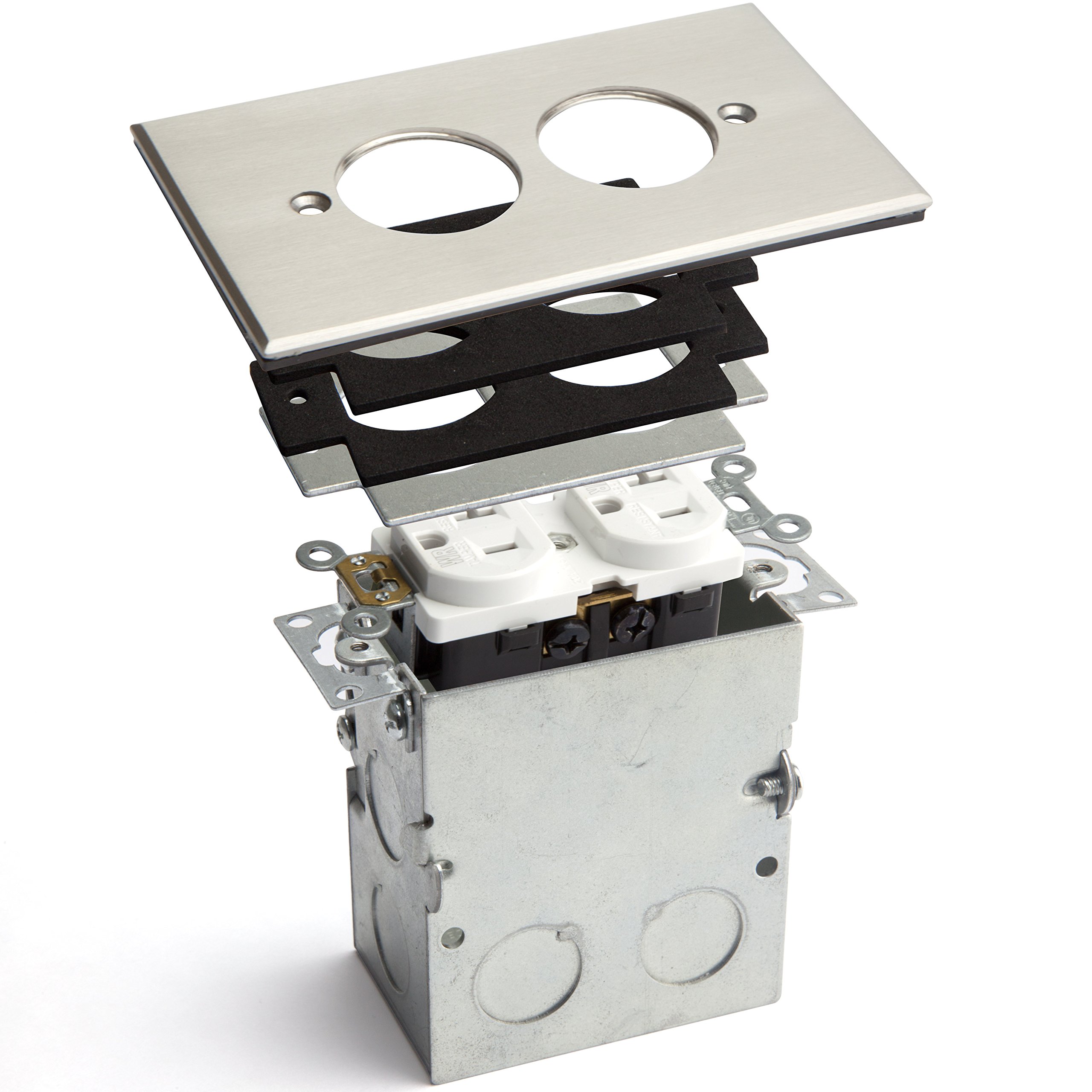 Enerlites 705506 C Floor Box Coin Open Kit By Electrical Outlet