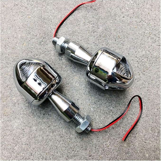 Turn Signal Motorcycle Chrome Turn Signals Indicator Amber Blinker