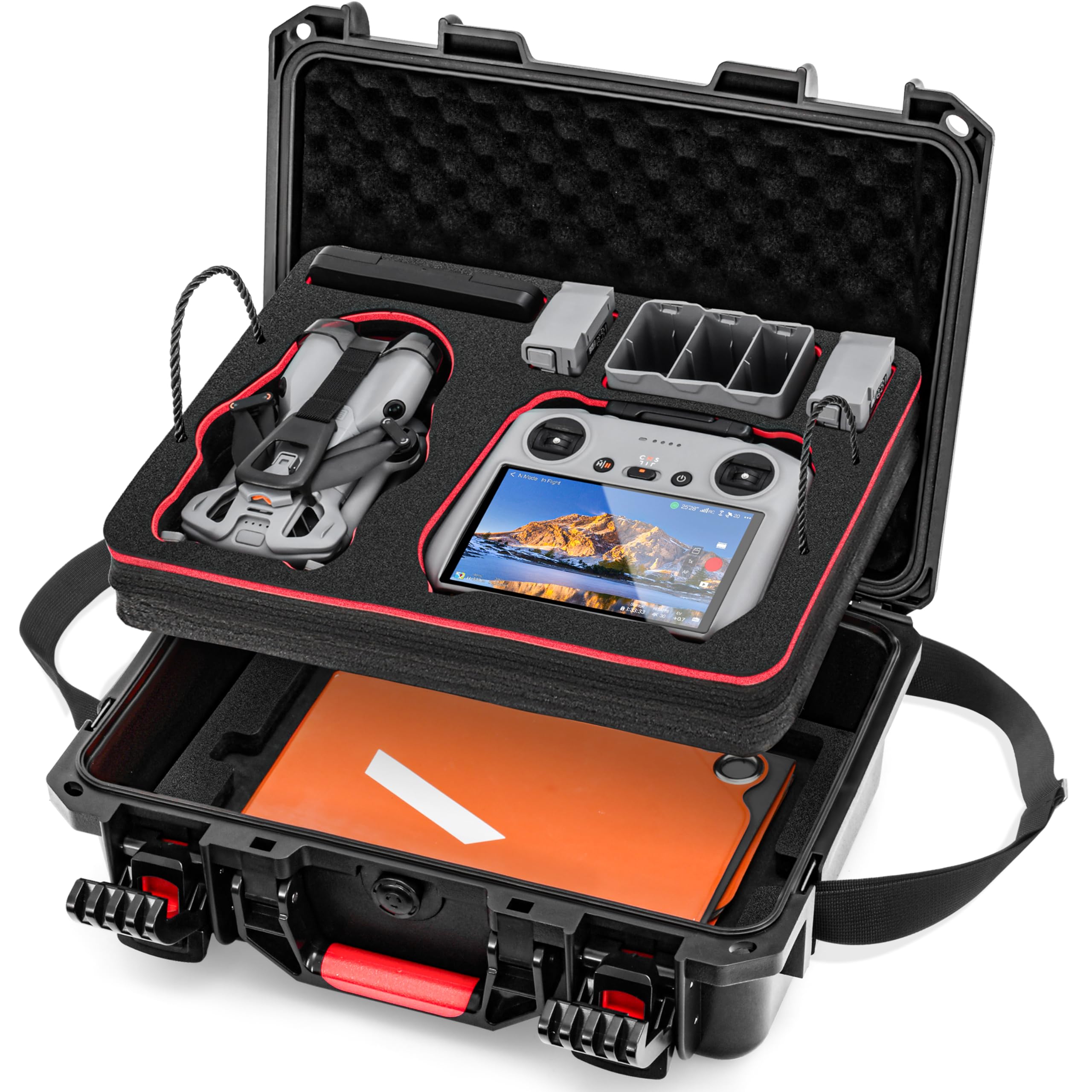 STARTRC Mini 5 Pro Case Double Layer Waterproof Hard Shell Carrying Case for DJI Mini 5 Pro Fly More Combo Accessories for DJI RC 2/RC-N3 Controller [Case Only]