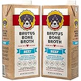 Brutus Bone Broth for Dogs | All Natural | Made in USA | Glucosamine & Chondroitin for Healthy Joints | Human Grade Ingredien