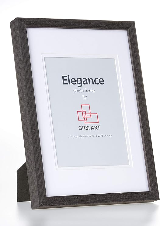 GR8! Art Elegance A4 Photo Frame Black for 8x6” Image A4 Picture