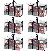 VENO 6 Pack Heavy Duty Moving Bags, Extra Large Storage Bags with Reinforced Handles & Strong Zippers, Foldable & Reusable Moving Box Alternative for Clothes & Dorm Storage