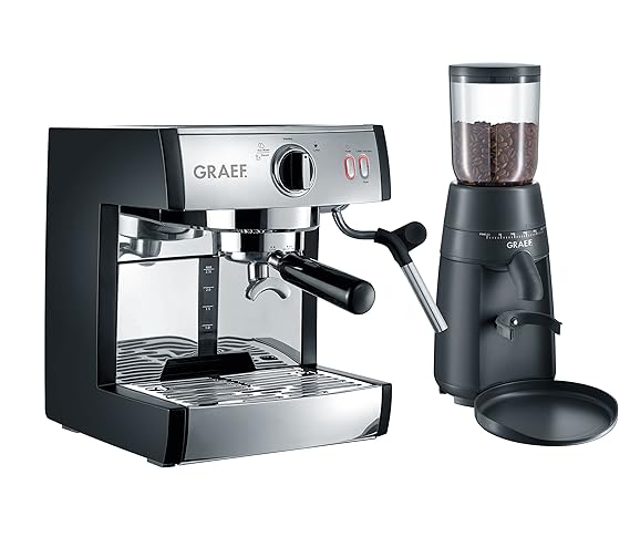 Graef ES702EUSET Siebträger-Espressomaschine schwarz-matt/edelstahl