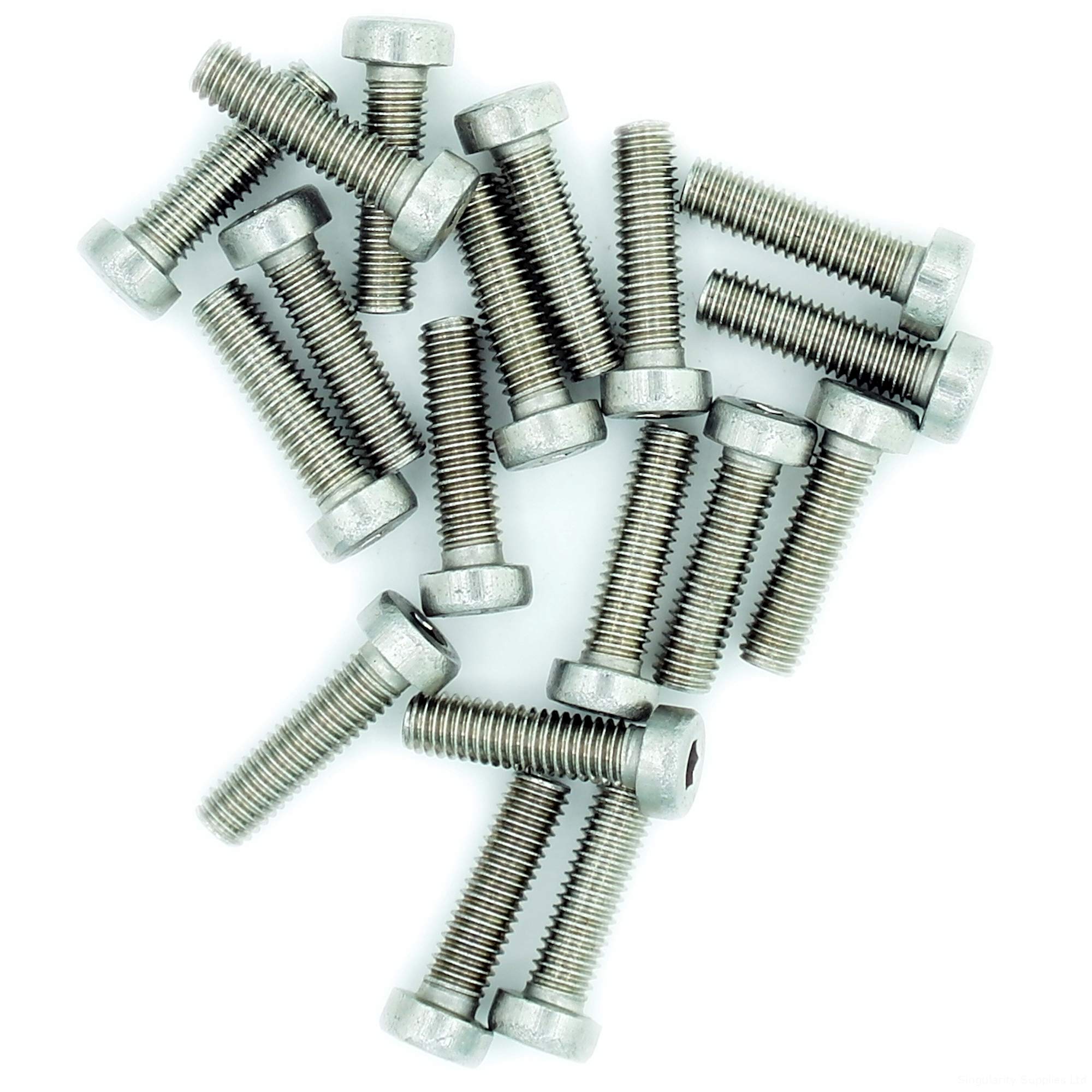 M6 (6mm x 16mm) Hex Socket Cap Screw (Bolt) (Low Head) - Stainless Steel (A2) (Pack of 20)