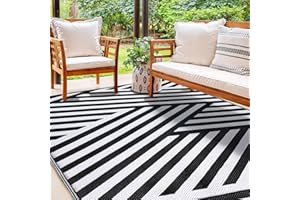 KALAFUN Outdoor Patio Rugs Reversible Camping - Outdoor Plastic Straw Rug Area Carpet Clearance for Outside, Porch, RV, Balcony & Backyard, Large Outdoor Mat Stain & UV Resistant
