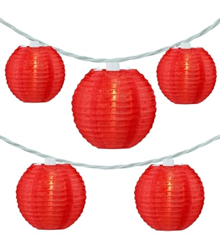 Amazon.com: Dreamworth Red Lantern String Lights 19.6ft/6m