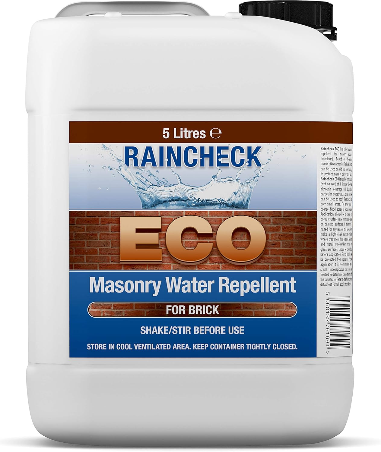Brick Sealer 5L Raincheck ECO Breathable, Colourless Waterproofer