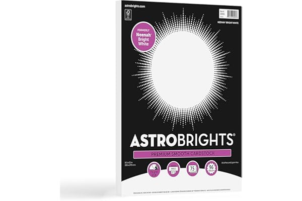 Astrobrights/Neenah Bright White Cardstock, 8.5