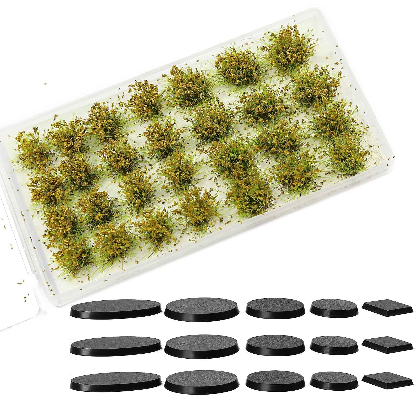 Evemodel Pack of Static Flowers With Model Base Ornamente Railway Flower Cluster Simulation Scenery (A)