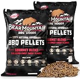 Bear Mountain Gourmet Blend Pellets for Smoker and Grill, 20lb Bag, 2-Pack | Works in All Pellet Grills, Pure 100% Hardwood - No Fillers or Oils - Delivers Low Ash &amp; Rich, Authentic Smoke Flavor