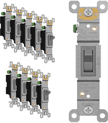 ENERLITES Elite Steckdose – Kindersicher, Silber, Selbständig Erdend, 15A/125V