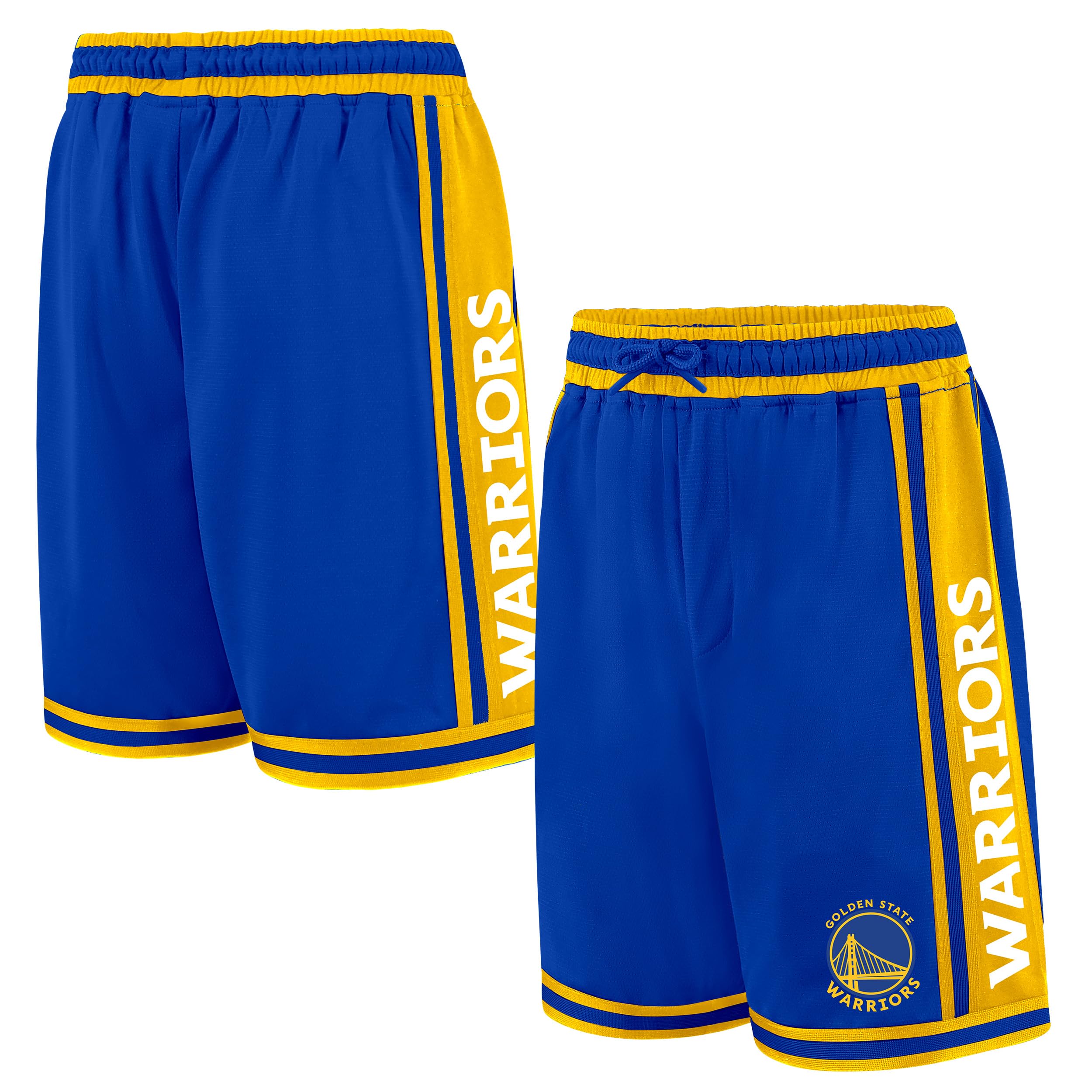 Ultra Game NBA Official Men's Classic Basketball Shorts, Golden State Warriors, Team Color, Large Image