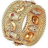 Aheli Gold Plated Openable Kada Bangle Traditional Jewellery Gift for Women