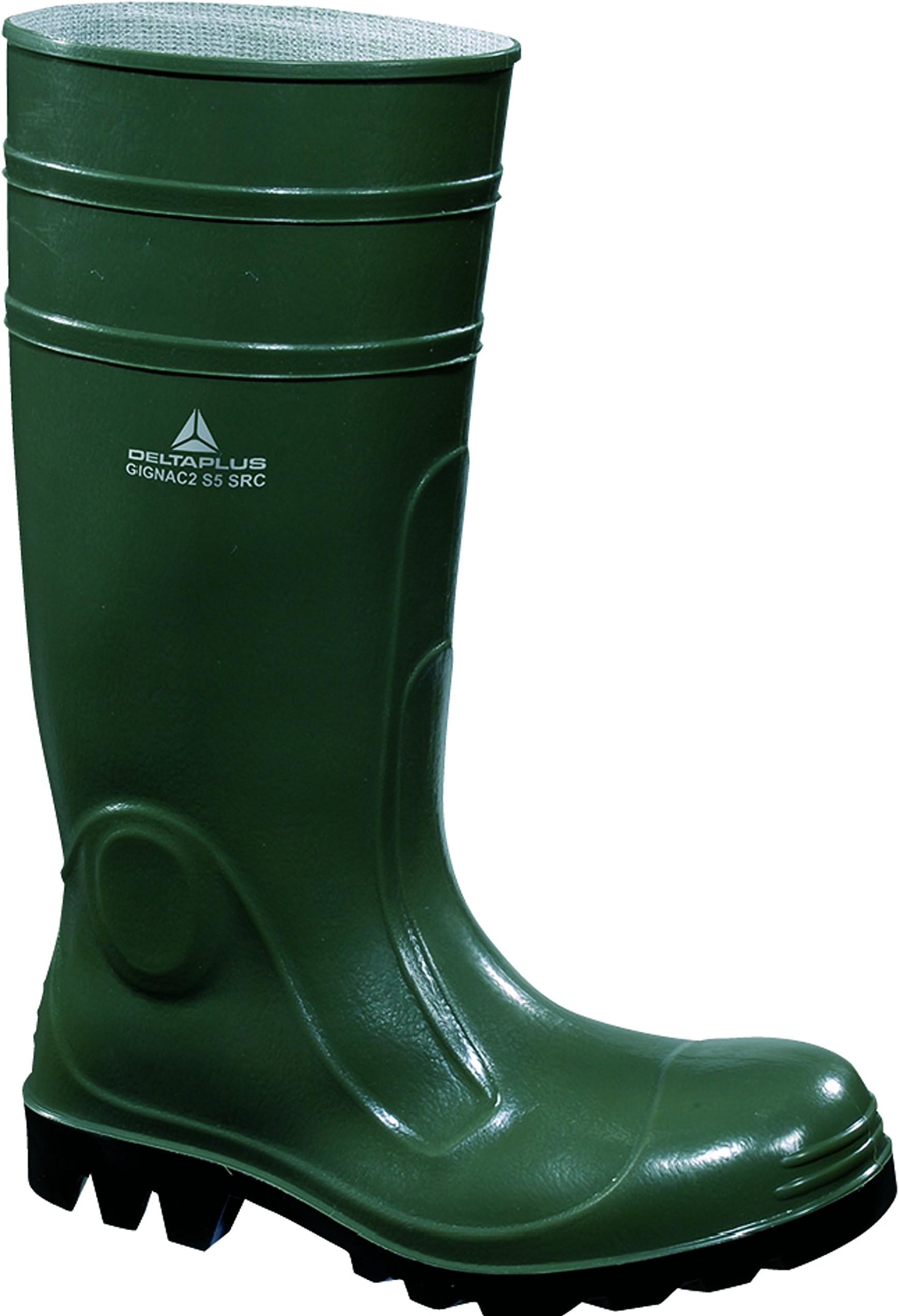 Gignac Green PVC Safety Wellington Boots Work Wellies Steel Toe Cap UK