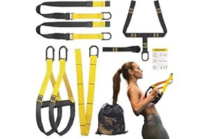OZHOMY Suspension Training Straps, Cardio, Cross-Training & Resistance Training, Full-Body Workouts, Portable Fitness System 