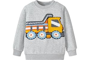 NUBEEHOHO Toddler Boys Cotton Sweatshirts Casual Long Sleeve Top Shirts Kids Winter Clothes Pullover Sweater 2T-8T