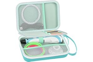 GWCASE Universal 3D Pen Case Compatible with SCRIB3D P1/Advanced,for MYNT3D Super/Professional,for 3Doodler Start+/Flow/Pro 3D Printer Pens & Filament Refills.Christmas Gift for Kid Teen Crafter- Green Case