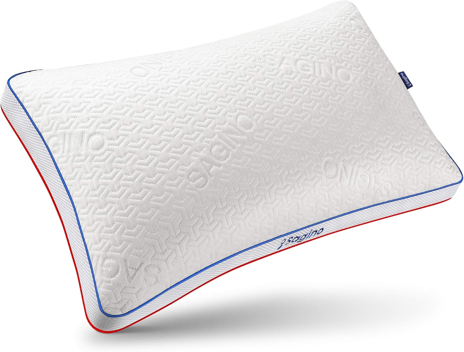 Sagino Shredded Memory Foam Pillow for Sleeping, Cooling & Warm Double-Side Design, Adjustable Loft, Premium Gel-Infused Pillow with Proper Orthopedic Support for All Sleep Positions, Queen
