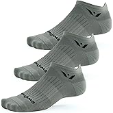 Swiftwick- ASPIRE (3 Pairs) No-Show Running Socks, Cycling Socks, Compression Fit