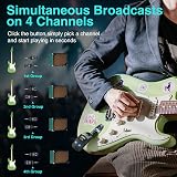 LEKATO WS80 Wireless Guitar System 2.4GHz Transmitter Receiver 8h Rechargeable view 5