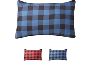 Teton Sports Camp Pillow; Great for Travel, Camping and Backpacking; Washable, Blue Plaid