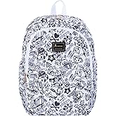 Tokidoki Unicorno Backpack Cute Travel Laptop Backpack for Women Casual Bookbags Lightweight Cloth Canvas Backpack School Bag Daypack Handbag (Black & White)