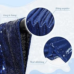 PartyDelight Dark Blue 6FT X 8FT Sparkly Sequin