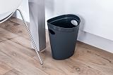 Addis Plastic Waste Paper Bin 12 Litre Metallic Silver 27x26x34 cm view 3