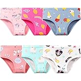 ELUTONG Girls Underwear 100% Cotton Toddler Girl Panties Soft Comfortable for 2-8T Girl,6 Pack