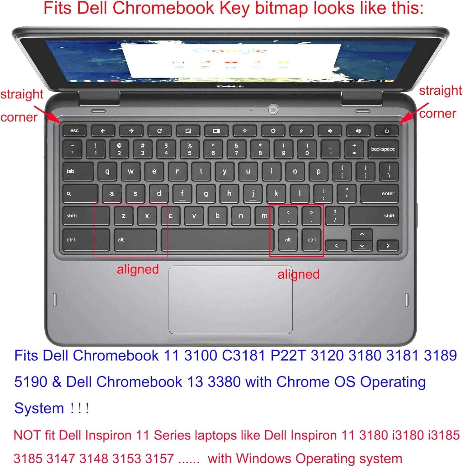 Dell Chromebook Skin Keyboard Cover Compatible With Dell 11 6 Chromebook 3100 Dell Chromebook 11 C3181 3100 31 3180 3181 31 5190 P22t 11 6 Inch Dell Chromebook 13 3380 13 3 Ombre Blue Electronics Keyboard Skins