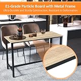KU Syang 100cm Industrial Bar Table Walnut Brown Adjustable Height Steel Frame view 4