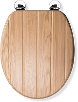 Croydex Flexi-Fix Geneva Toilet Seat with Adjustable Hinges Light Oak