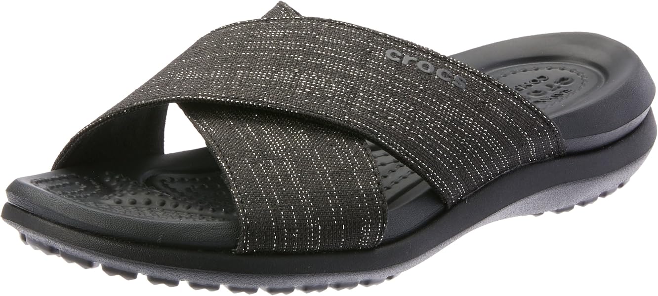 crocs capri shimmer women's slide sandals