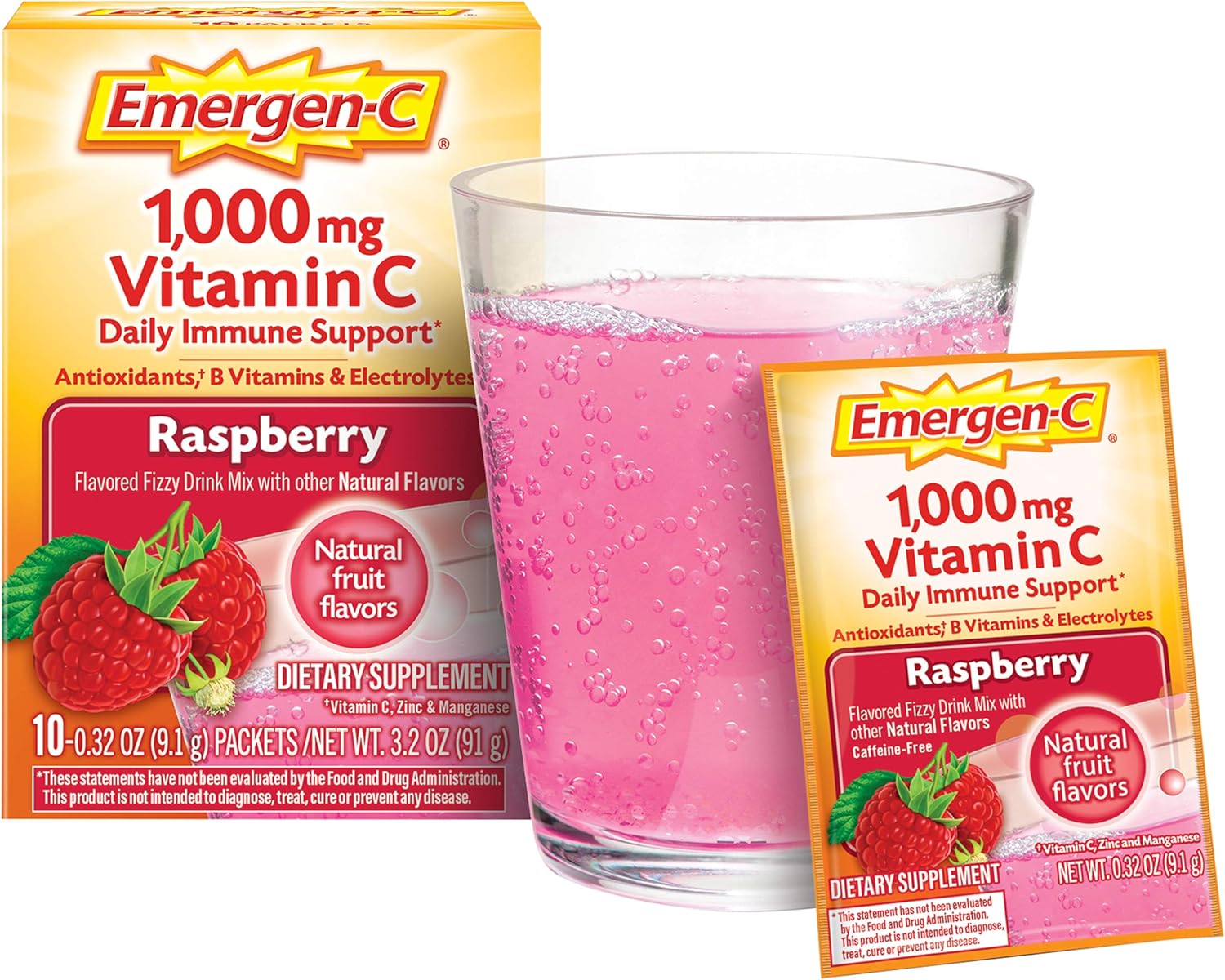 EmergenC 1000mg Vitamin C Powder, with Antioxidants, B Vitamins and Electrolytes, Immunity