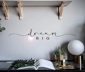 Vinyl Wall Decal Dream Big Lettering Words Room Home Idea Stickers Mural 28.5 in x 4.5 in gz045
